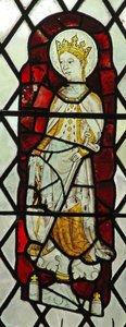 Window Chap-Ed-Confessor chapel depicting St Catherine