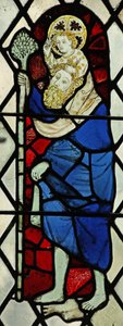 Window Chap-Ed-Confessor chapel depicting St Christopher