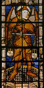 Window depicting a Throne from the angelic Hierarchy by English School