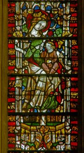 Window depicting the Virgin Mary by English School