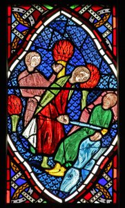 Window depicting the Raising of Tobias? by English School