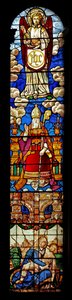 Window 2 depicting a north nave window with St Nicholas by English School
