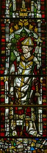 Window depicting a pope-saint