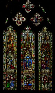 Window N2 depicting the Joys of the Virgin by English School