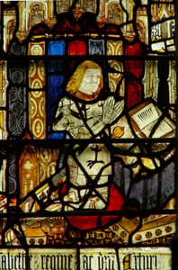Window depicting a donor - Sir Reginald Grey by English School