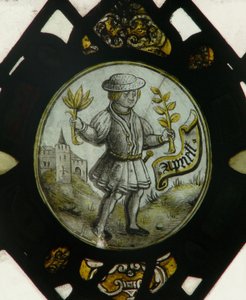 Window depicting the Labours of the Months: April