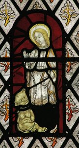 Window depicting St Juliana by English School