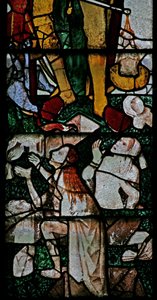 Window Ww depicting details of resurrecting souls at the Last Judgement