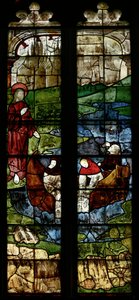 Window depicting Christ and the Fishermen by English School