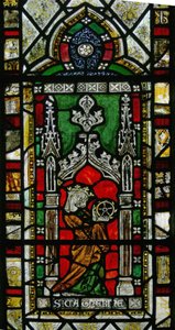 Window depicting St Catherine by English School