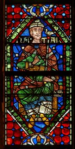 Window depicting a genealogical figure: Nathan