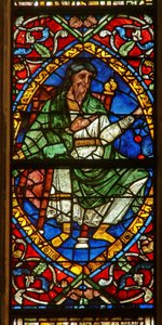 Window depicting a genealogical figure: Solomon by English School