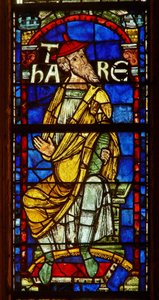 Window depicting a genealogical figure: Terah by English School