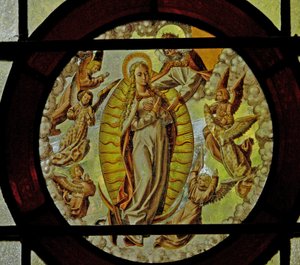 Window depicting the Assumption of the Virgin Mary