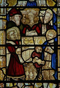 Window depicting the Wedding at Cana by English School