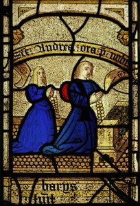 Window 2 depicting donors - Harys family by English School