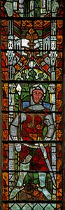 Window n4 depicting a Fitzhamon knight by English School