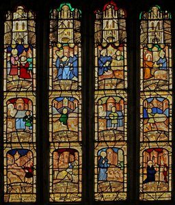 Window 5 depicting St Neot window by English School