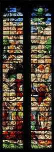 Window w15 depicting the Entombment by English School