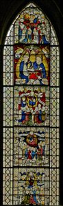 Window w25 depicting the Te Deum