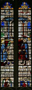 Window w2 depicting the Marriage of Tobias and Sarah