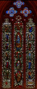 Window w30 depicting the Tree of Jesse by English School