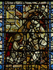 Window w32 depicting the Annunciation by English School