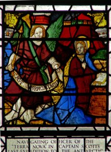 Window w36 depicting the Annunciation by English School