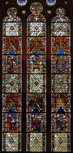 Window w38 depicting the Penance Window by English School