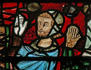 Window w39 depicting the donor figures