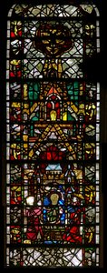 Window w42 depicting St Catherine is imprisoned
