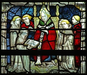Window W5 depicting a scene from the life of St William by English School