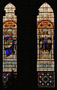 Window depicting Abraham and King Solomon
