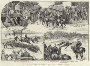 With the Behar Light Horse in Bengal by English School