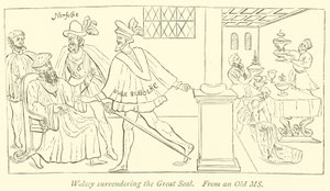 Wolsey surrendering the Great Seal by English School