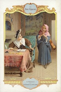 Woman Begging for Money by English School