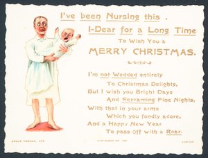 Woman holding screaming baby