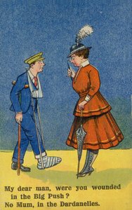 Woman Talking to a Wounded Soldier