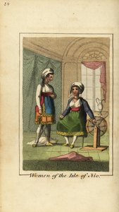 Women of the Isle of Nio or Ios, Greece by English School