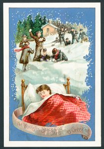 Woolson Spice Company Christmas card by English School