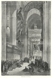 Worship in Seville by English School