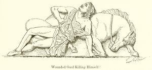 Wounded Gaul Killing Himself by English School