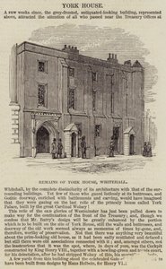 York House, Whitehall (engraving) by English School