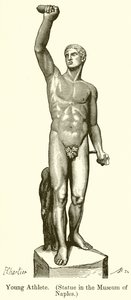 Young Athlete (Statue in the Museum of Naples) by English School