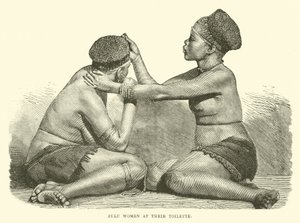 Zulu Women at Their Toilette by English School