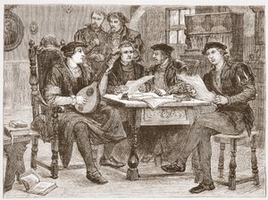 Zwingle among his friends by English School