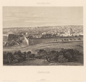 Jerusalem by Engraving by Friedrich Salathé