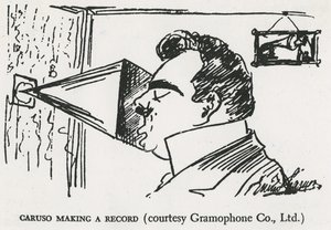 Caruso making his first gramophone recording