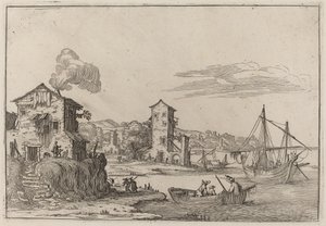 Rustic Seaport by Ercole Bazicaluva