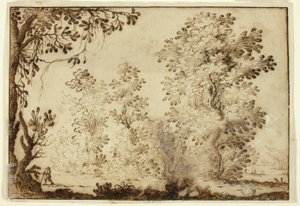 Wooded Landscape with Traveler in Foreground